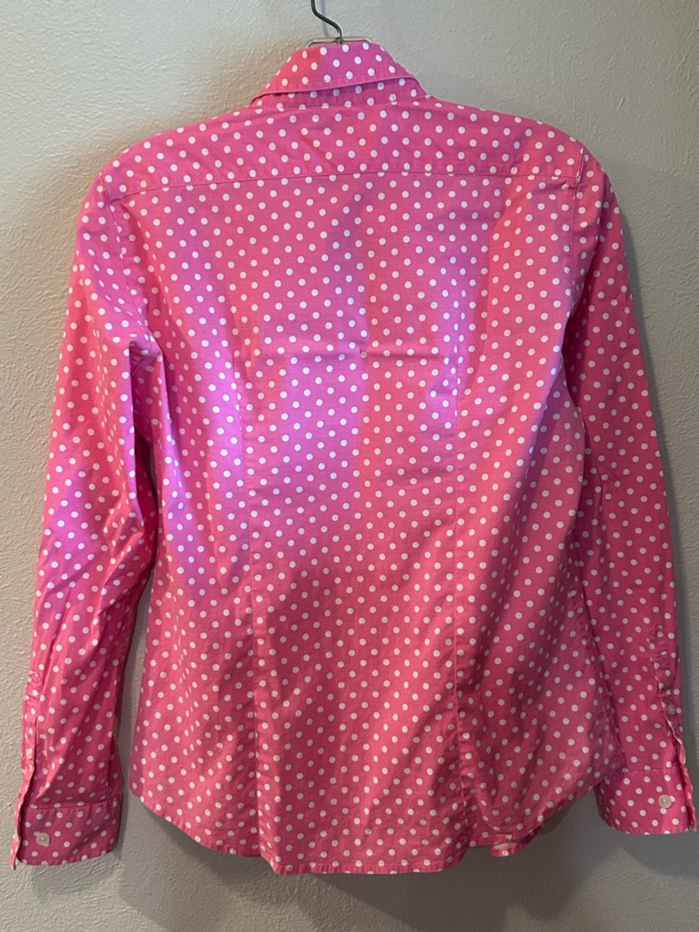 Lilly Pulitzer Pink White Polka Dot Button-Down Shirt Sz 8 - Picture 3 of 6